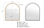 Small metal arch mirrors 100cm x 80cm, available in black and gold aluminum frames