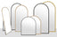 Metal Arch Mirror – 4 Sizes, Black & Gold