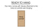 Mirror ready to hang with fixtures attached at the back, suitable for both portrait and landscape wall mounting.