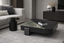 Newman marble coffee table set styled in modern living room with sofa and contemporary decor.