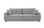 Grey Nora 3-seater sofa with minimalist lines and plush cushions – a refined essential for sleek, modern living spaces