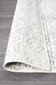 Folded edge of Oasis Grey Rug showing soft pile and weave