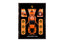 Porsche-Inspired Orange Brick-Built Wall Art – Racing Car Model In Frame