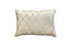 Champagne gold cushion 40x60 cm with woven quatrefoil pattern design
