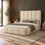 Riley PU Leather Bed - Beige