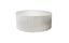 Ripple white round coffee table with ribbed frame and marble top