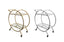 Roman Glass Bar Cart / Trolley With Wheels - 2 Colours Available