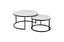 Romana Nesting Coffee Table Set - Black / Champagne Frame - 2 Sizes Available