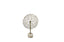 Chic small gold flower stem décor with delicate structure and marble base.