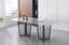 Serena Dining Table matte black frame with sophisticated grey marble top finish.