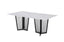 Serena Dining Table with matte black frame and elegant white marble stone top.