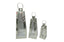 silver pyramid lantern set of 3 candle holders large medium small