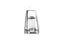  Large silver tear lantern – polished steel with glass candle holder