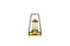 Medium gold tear-shaped lantern – modern steel candle holder