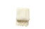 Cream Tessa throw rug blanket with a soft textured weave and fringe edges.