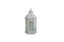 Medium White Metal Lantern – 32cm tall lantern crafted from sturdy white metal with elegant cut-out details