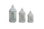 White Metal Lantern - Set of 3