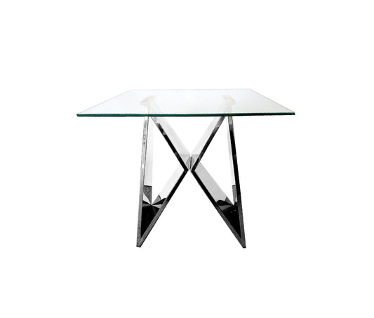Lenox Side Table - Silver - Elegant Collections 