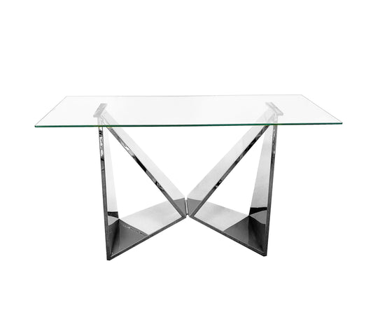 Lenox Console Table - Silver - Elegant Collections 