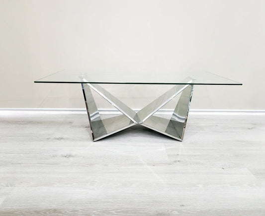 Lenox Coffee Table - Silver - Elegant Collections 