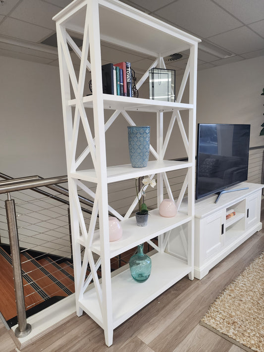 Hampton's Style Bookcase 4 Tier Shelving / Shelf - 100cm x 40cm x 200cm