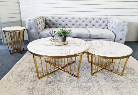 Serena Coffee Table - Gold - Elegant Collections 