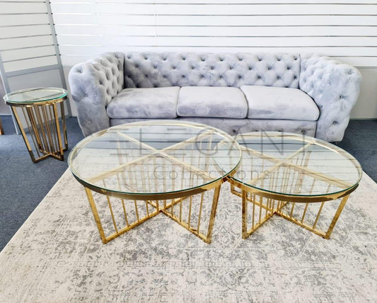 Serena Coffee Table - Gold - Elegant Collections 