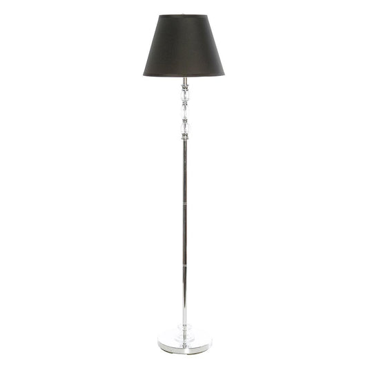Silver & Crystal Black Floor Lamp Home Decor - Elegant Collections 