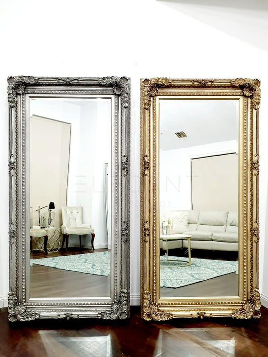 French Provincial Ornate Mirror - LUX 90cm x 180cm - Elegant Collections 