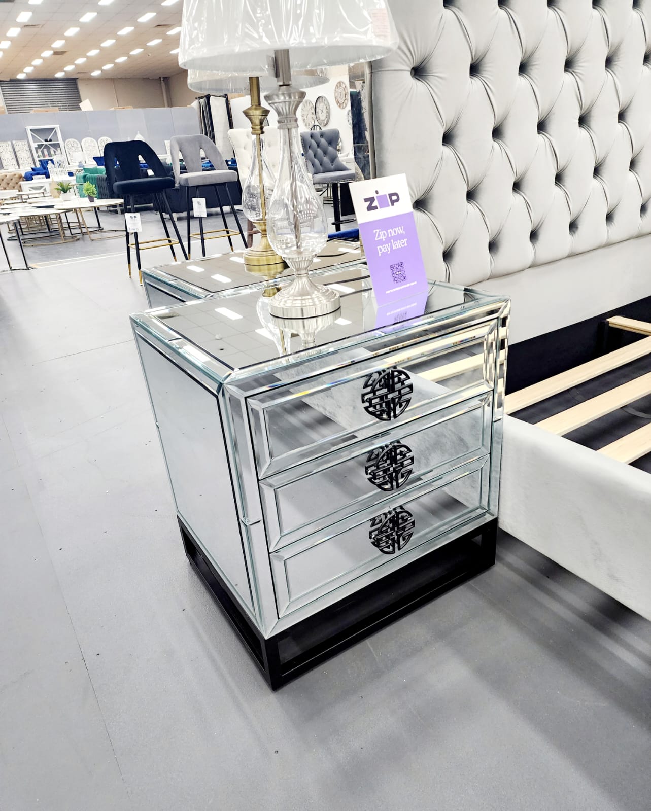 Glass on sale bedroom table