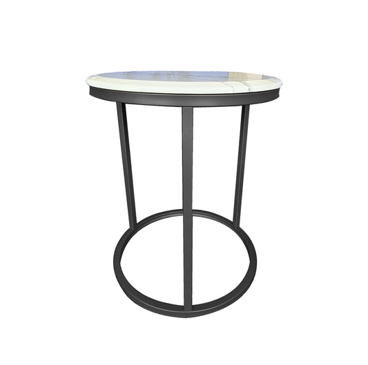 Romana Side Table - Black - Elegant Collections 