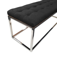 Holly Ottoman - Silver Frame - Elegant Collections 