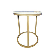 Romana Side Table - Champagne - Elegant Collections 