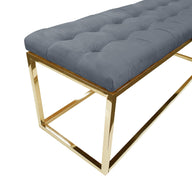 Holly Ottoman - Gold Frame - Elegant Collections 