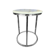 Layla Side Table - Silver - Elegant Collections 
